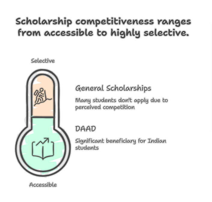 german scholarship competitive range