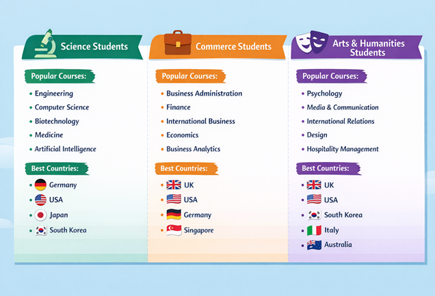 Study paths for different student types